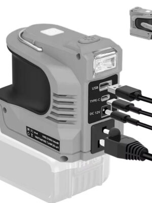 Sf9c276c3ce0640dc87254cb7b2db27c9h.jpg 180W Battery Adapter for Dewalt Inverter Converter For Dewalt DC20V To110V~120V Battery Powered Outlet with USB/Type-C US/EUPlug