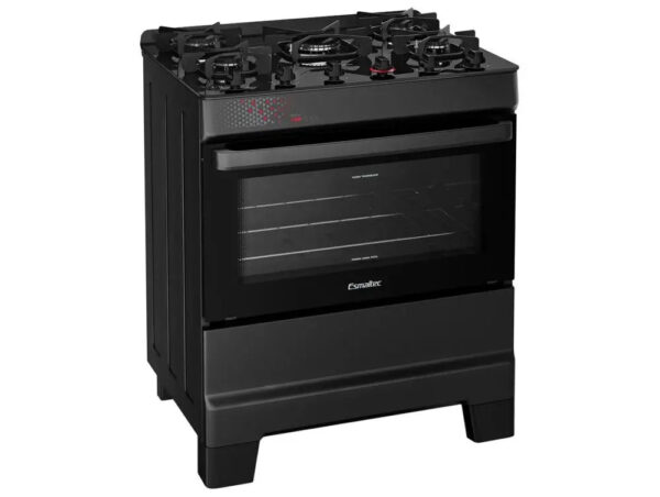 Sf9c98fce32284903b2dd4e85cba04552x.jpg Esmaltec 5-Ball Stove Black Esmaltec Glass Table Ideal Top Glass - Bivolt