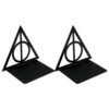 Triangle graphic book end, metal heavy-duty book end, fan organized desktop, home office, iron book end