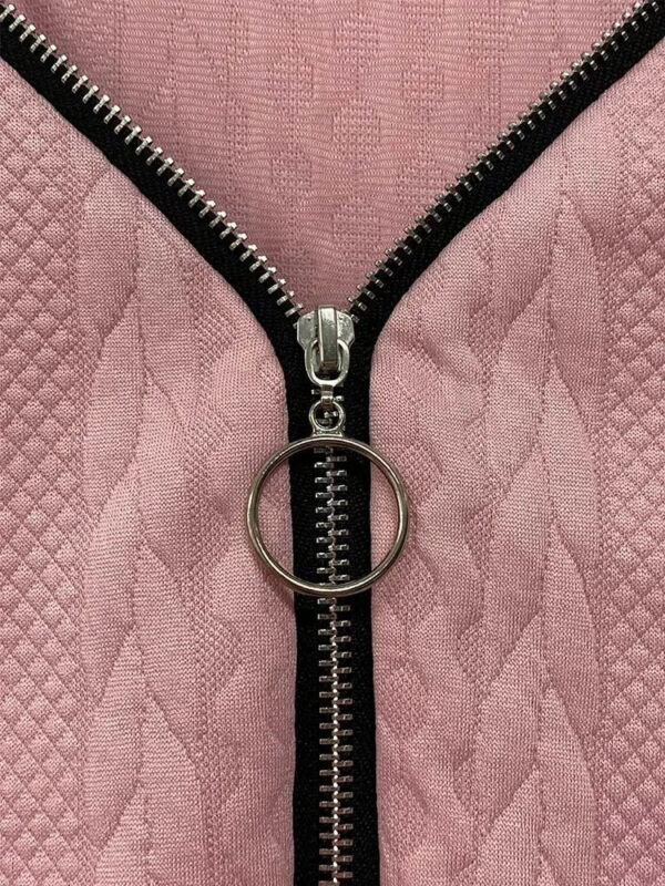 Sfa06e05c1d7246ea986816e54f9f41b0V.jpg Sexy Zipper Mini Dress Women Winter Autumn V Neck Long Sleeve Dresses Solid Color Casual Basic Robe