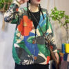 Sfa3806c0be854fafbb1f888d7430ede8Y.jpg Women Loose Sweater Ladies Colorful Patchwork V neck Jacket Knitted Outerwear Knit Tops Female Spring Autumn Sweater 2023
