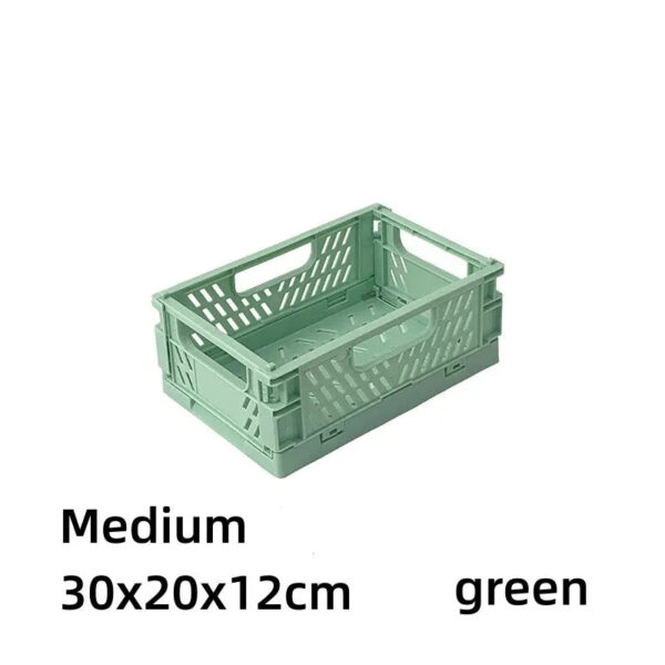Simple Table Top Folding Storage Basket Decorative Plastic Storage Box Stationery Cosmetics Toy Stackable Storage Box