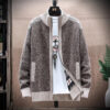 New Fall and Winter Warm Sweater Coat Stand-up Cardigan knitted sweater Casual Knittwear Sweatercoats Male