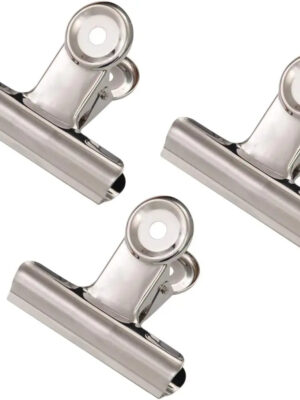 6Pcs Metal Paper Clip Foldback Metal Binder Clips Multi-functional Clamp Binder Paper Clips Office School Stationery Supplies