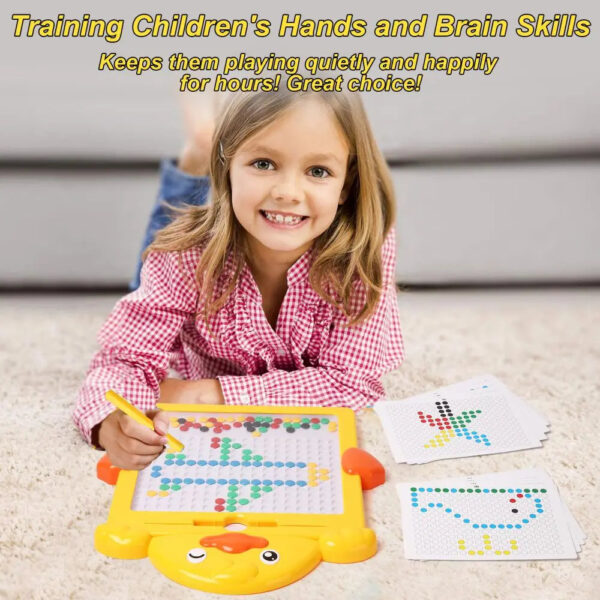 Sfc37f6417cd147a6a24606d17ce45d8du.jpg Kids Magnetic Drawing Board Yellow Duck Dinosaur Writing Board Creative Drawing Booklets Pattern Educational Montessori Toy Gift