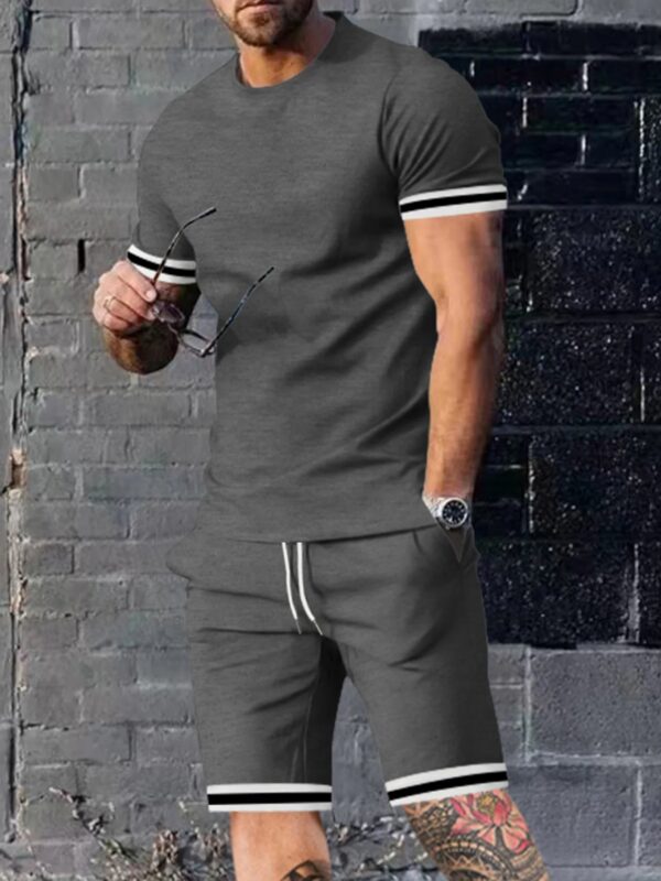 Sfc408b548f5a40b98e6da4c398a40e5ck.jpg EUROPEAN AND AMERICAN MEN'S SUMMER MEN'S LOOSE SET SHORT SLEEVED SHORTS SPORTS CASUAL ROUND NECK TWO-PIECE SET MEN'S S-3XL