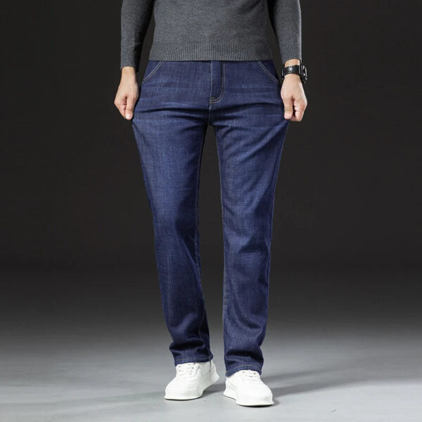 Sfd329f96d90b4286b57c515a5c6b3ed9r.jpg Winter Lamb Fluff Denim Straight Pants Men Thicken Big Size 40 Jeans High Waist Stretch Jeansy Fleece Lined Warm Slim Vaqueros