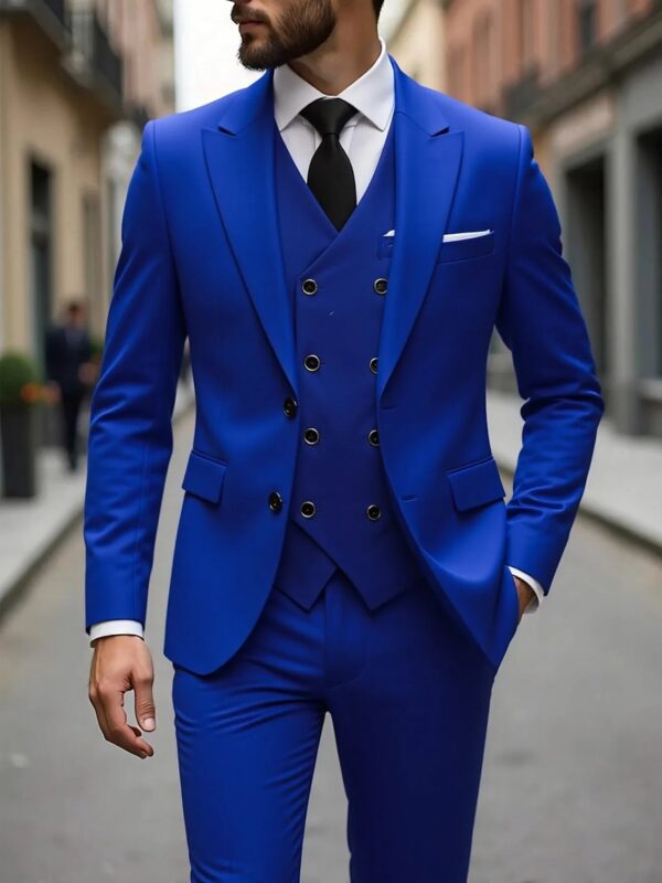 Classic Wedding Tuxedos Slim Fit Bridegroom For Men 3 Pieces Groomsmen Suit Male Formal Business Men Suits(Jacket+Vest+Pants)