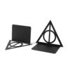 Triangle graphic book end, metal heavy-duty book end, fan organized desktop, home office, iron book end