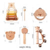 Sfdd2dd05e49e48019f615186724b8ce8Z.jpg 5pc Set Montessori Toys Baby Music Toys Musical Instrument Wooden Educational Toys Baby 0 3 Years Toys Bear Xylophone toys Gifts