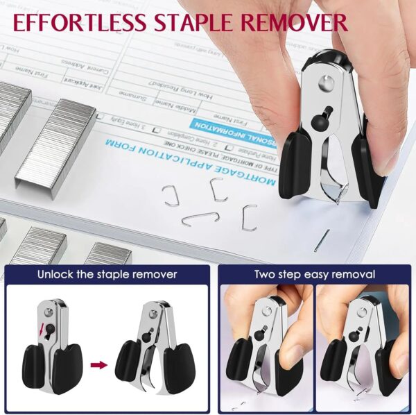 Sfde6edb6a9d94a2f9aee1e15b166fdddP.jpg Stapler Value Pack, 20 Sheet Capacity, Jam Free, includes Standard Stapler, 5000 Staples and Staple Remover(Random Color)