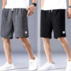 Sfe52fe47d82d464b81650784b78af8d5S.jpg Lce Silk Shorts Men's Thin Sports Cropped Pants Loose Straight Leg Cool Breathable New Fashion Trend Casual XL-XXXL