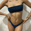 Jucleo 2025 New Swimsuit Women Sexy Glitter Bikini Set Brazilian Thong Biquini High Waist Swimwear Bathing Suit Mujer Blue Pink