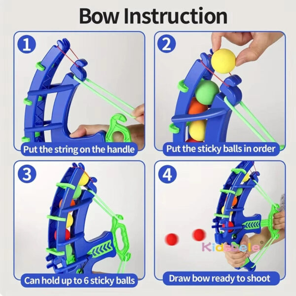 Sfed8fa0b53fe4aa08671e819ddc616c4K.jpg Slingshot Target Sticky Ball Bow Target Montessori Educational Toy Arrow Set Throw Sport Outdoor Fidget Game