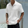 Sfede284f3cfc491488346f685a77a22et.jpg Men's Casual Shirt Summer Short Sleeve Male Clothing Hip Hop Streetwear Plus Tops Black White Tee Fashion Baggy Shirt For Men