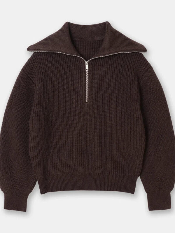Sff0266ffd2f54829897c064a32b38b68e.jpg Women's Turtleneck Loose Lapel Striped Knitwear Women Pulovers New Simplicity Half Zipper Casual Fashion Women Sweaters 2025