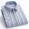 Sff4a807702b04ffca0bce2c2c8145870O.jpg 100% Cotton Oxford Men's Shirt Short Sleeve New High Quality Business Casual Fashion Men's Plus Size Shirt Formal S-7XL