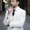 Sff6d10db76f54119aba96d1aab1d3ecdU.jpg Men's Three-Piece White Suit, Anti-Wrinkle, No-Iron, Anti-Stick Fur Business Formal Suit, Four-Season Workplace Work Clothing Dr