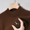 Sff741557878a4ceba24ee191923e949eR.jpg Hot Sale Luxury Quality Men's Knit Sweater Mock Neck Dog Embroid Pullover Autumn Winter Exquisite Fashion Soft Warm Men's Wear