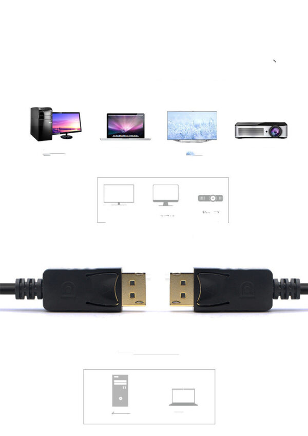 1.8m DP Male to DP Extension Cable Displayport Video DP to DP
