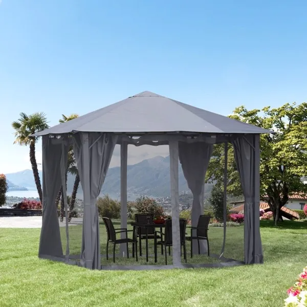 10ft X 10ft Patio Gazebo-black-as 10ft X 10ft Patio Gazebo-black-as