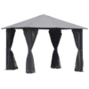 10ft X 10ft Patio Gazebo-black-as 10ft X 10ft Patio Gazebo-black-as
