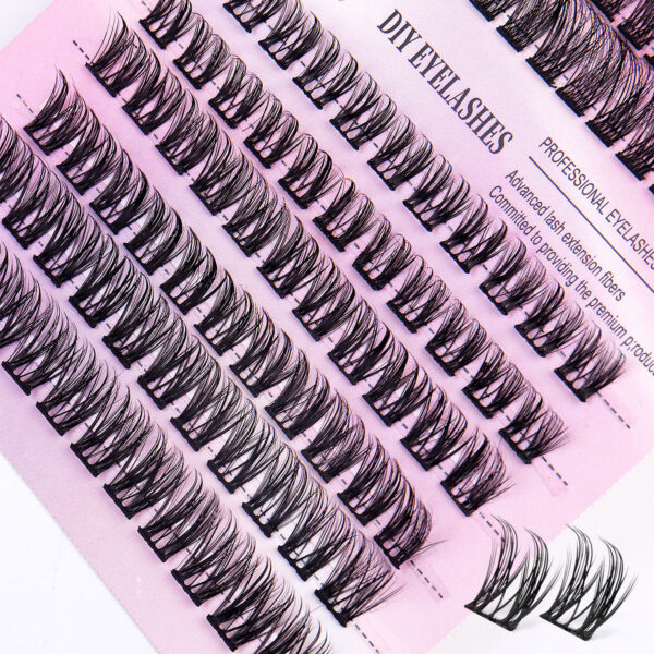 12 Rows of 150 Segmented Lashes in Clusters 12 Rows of 150 Segmented Lashes in Clusters