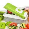 12pcs Multifunctional Vegetable Chopper Handle Food Grate Slicer Dicer