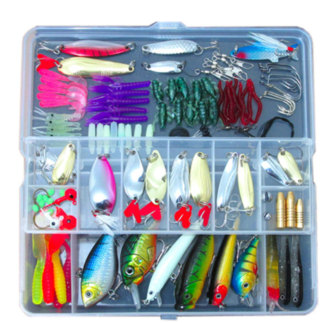 132 Pcs Fishing Lures Set Mixed Minnow Hooks Fish Lure Kit in Box 132 Pcs Fishing Lures Set Mixed Minnow Hooks Fish Lure Kit in Box