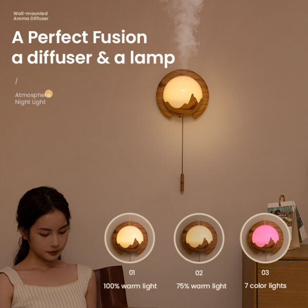 150ml Wall-mounted Aroma Diffuser Night Light Home Mute Intelligent