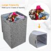 1Pc Foldable Laundry Hampers Washing Clothes Basket with Lid Handles 1Pc Foldable Laundry Hampers Washing Clothes Basket with Lid Handles