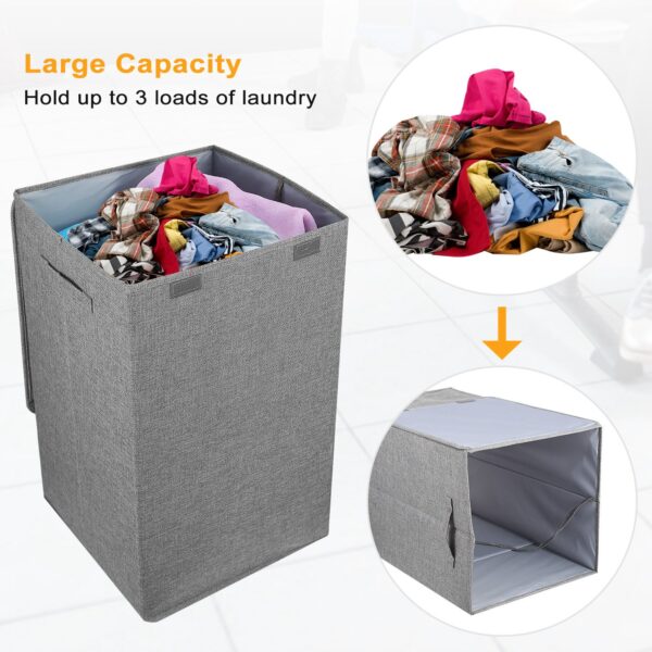1Pc Foldable Laundry Hampers Washing Clothes Basket with Lid Handles 1Pc Foldable Laundry Hampers Washing Clothes Basket with Lid Handles