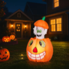 2.8 FT Halloween Inflatables Animated Pumpkin Ghost Outdoor Decorations 2.8 FT Halloween Inflatables Animated Pumpkin Ghost Outdoor Decorations