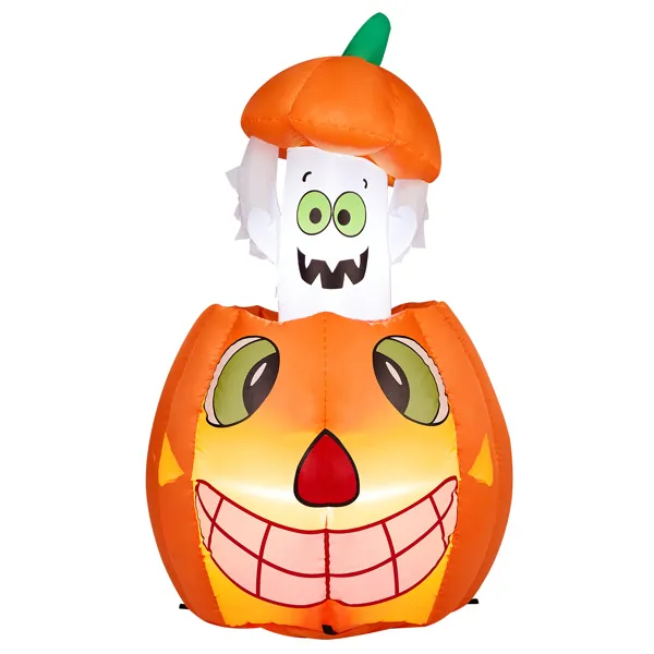 2.8 FT Halloween Inflatables Animated Pumpkin Ghost Outdoor Decorations 2.8 FT Halloween Inflatables Animated Pumpkin Ghost Outdoor Decorations
