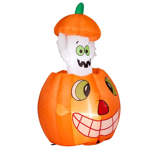 2.8 FT Halloween Inflatables Animated Pumpkin Ghost Outdoor Decorations 2.8 FT Halloween Inflatables Animated Pumpkin Ghost Outdoor Decorations