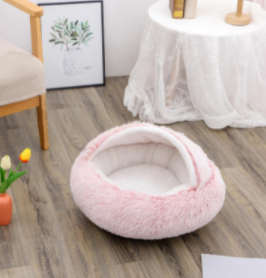 2 in 1 Dog and Cat Bed Pet Winter Round Plush Warm House Soft Long Pets 2 in 1 Dog and Cat Bed Pet Winter Round Plush Warm House Soft Long Pets