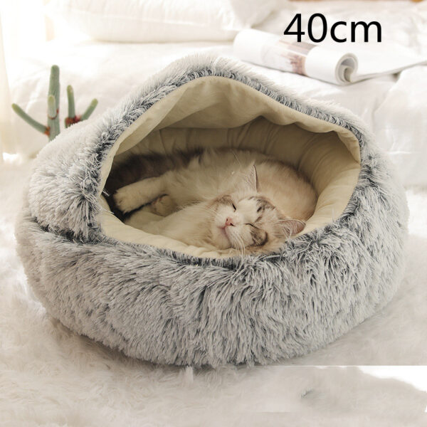 2 in 1 Dog and Cat Bed Pet Winter Round Plush Warm House Soft Long Pets 2 in 1 Dog and Cat Bed Pet Winter Round Plush Warm House Soft Long Pets
