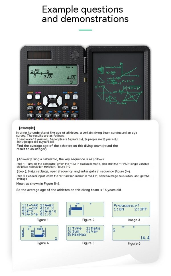 2 in 1 Foldable Scientific Calculators Handwriting Tablet Learning 2 in 1 Foldable Scientific Calculators Handwriting Tablet Learning