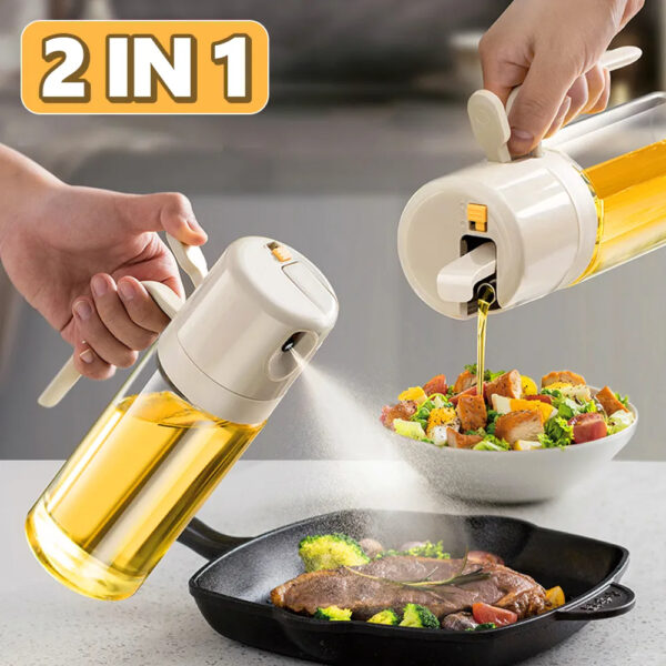 2 in 1 Oil Sprayer Bottle BBQ Cooking Dispenser Olive Pourers Kitchen 2 in 1 Oil Sprayer Bottle BBQ Cooking Dispenser Olive Pourers Kitchen
