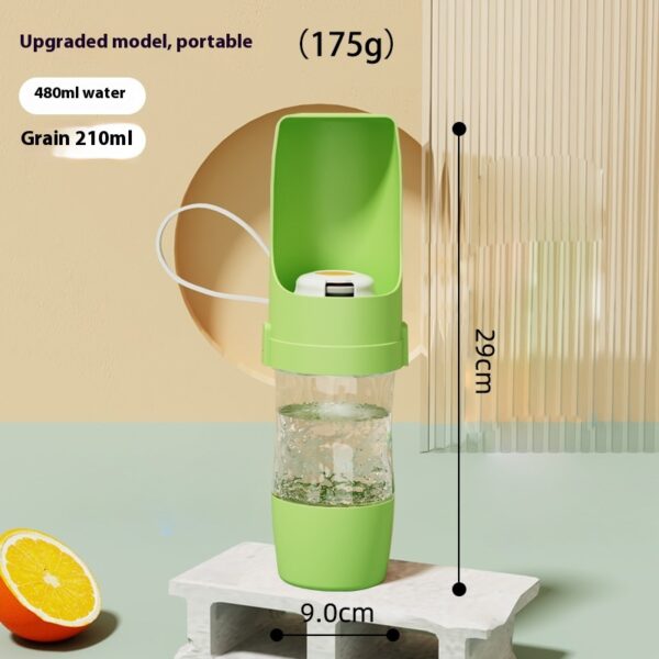 2 in 1 Travel Dog Water Bottle Pet Dispenser Feeder Drinking Outing