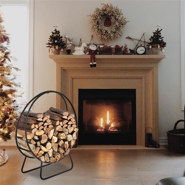 24 Inch Round Indoor Outdoor Wrought Iron Fireplace Wood Stand 24 Inch Round Indoor Outdoor Wrought Iron Fireplace Wood Stand