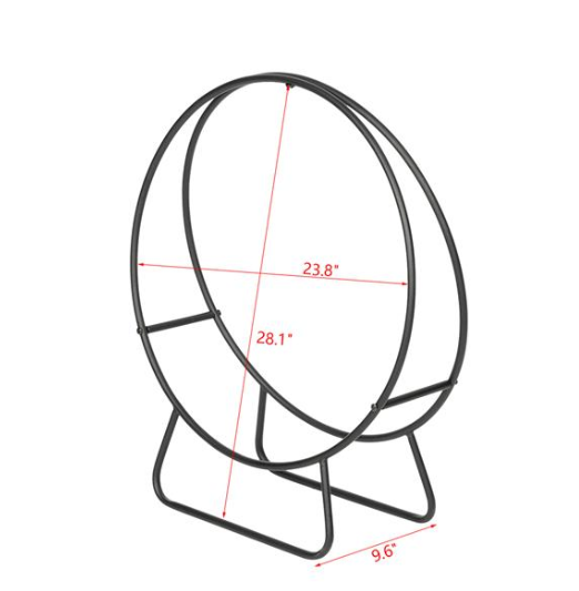24 Inch Round Indoor Outdoor Wrought Iron Fireplace Wood Stand 24 Inch Round Indoor Outdoor Wrought Iron Fireplace Wood Stand