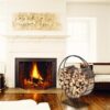 24 Inch Round Indoor Outdoor Wrought Iron Fireplace Wood Stand 24 Inch Round Indoor Outdoor Wrought Iron Fireplace Wood Stand