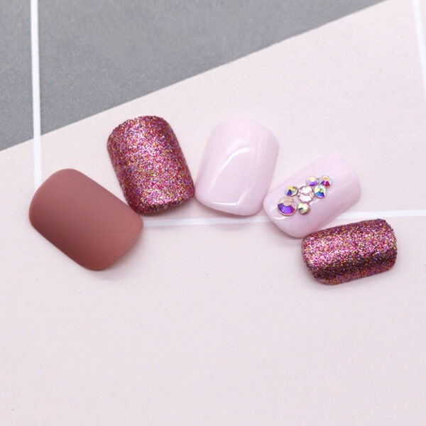 24 Pieces of Matte Metallic Nude Nails 24 Pieces of Matte Metallic Nude Nails