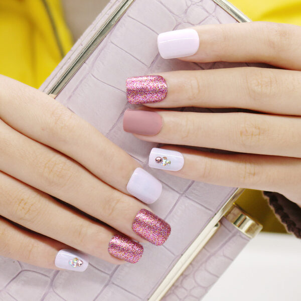 24 Pieces of Matte Metallic Nude Nails 24 Pieces of Matte Metallic Nude Nails