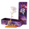 24K Luminous Color Gold Rose Flower Set 24K Luminous Color Gold Rose Flower Set