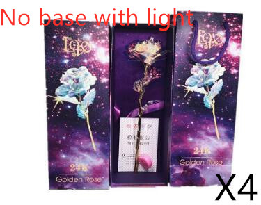 24K Luminous Color Gold Rose Flower Set 24K Luminous Color Gold Rose Flower Set