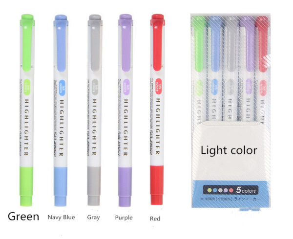 25 Colors Double Head Highlighter Pen Mildliner Fluorescent