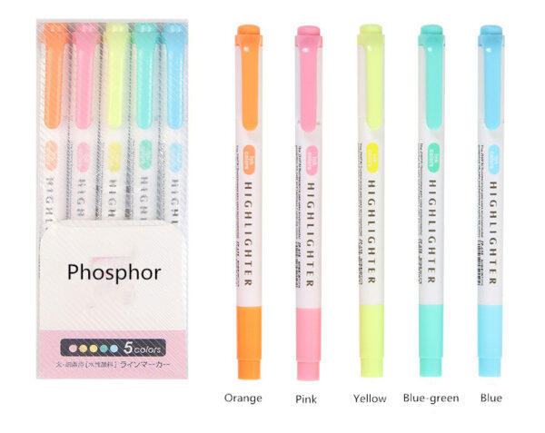 25 Colors Double Head Highlighter Pen Mildliner Fluorescent
