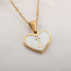 26 Letter Heart-shaped Necklace White Shell Love Clavicle Chain Fashion